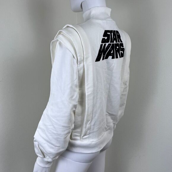 Zara Star Wars Disney Women Size M Mock Neck Ruffle Tiered Pullover NEW Sweater - Picture 9 of 11